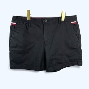 Tommy Hilfiger 5" Classic Stretch Women's Shorts Slimming Pockets size 12 Black